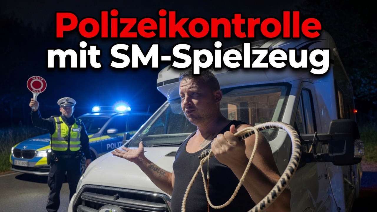 Polizeikontrolle mit SM-Spielzeug